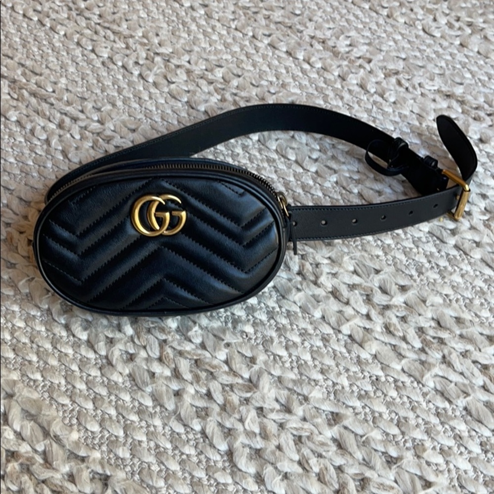 Gucci Marmont leather belt bag!